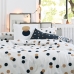 Fodera per cuscino HappyFriday Blanc Golden dots Multicolore 2 Pezzi