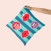 Cushion cover HappyFriday Aware Lips Multicolour 50 x 50 cm 2 Pieces