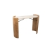 Console Romimex Blanc Marron Beige Bois Marbre Bois MDF 111 x 83 x 37 cm