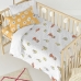 Duvet cover set HappyFriday Mr Fox World trip Multicolour Baby Crib 2 Pieces