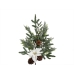 Kerstversiering Romimex Wit Bruin Groen Blommor Dennenappel Tak Spar 40 x 58 x 40 cm