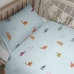 Parure de couette HappyFriday Mini dinosaur Multicouleur Lit de bébé 2 Pièces