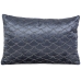 Cushion Romimex Dark blue Velvet 45 x 10 x 30 cm Embroidery