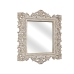 Wall mirror Romimex Natural 35 x 30 x 2 cm Squared