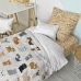 Duvet cover set HappyFriday Mr Fox Cats Multicolour Single 2 Pieces