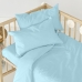 Drap housse HappyFriday BASIC KIDS Bleu 70 x 140 x 14 cm