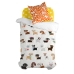 Set di copripiumino HappyFriday Mr Fox Dogs Multicolore Singolo 2 Pezzi