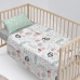 Set beddengoed HappyFriday Moshi Moshi Best buddies  Multicolour Wieg voor baby's 2 Onderdelen