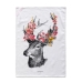 Kitchen Cloth HappyFriday Reindeer Multicolour 70 x 50 cm (2 Units)