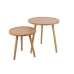 Tables set Romimex Natural Wood 2 Pieces