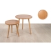 Tables set Romimex Natural Wood 2 Pieces