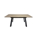 Expandable table Romimex Brown Metal MDF Wood 90 x 76 x 90 cm