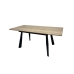 Expandable table Romimex Brown Metal MDF Wood 90 x 76 x 90 cm