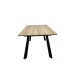 Expandable table Romimex Brown Metal MDF Wood 90 x 76 x 90 cm