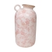 Vaso Romimex Bege Cor de Rosa Porcelana 14 x 27 x 14 cm Com pega