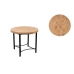 Side table Romimex Black Natural Metal Pine 50 x 52 x 50 cm