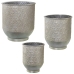 Conjunto de vasos Alexandra House Living Prateado Metal (3 Peças)