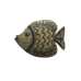 Wall Decoration Romimex White Metal Fish 18 x 10 x 2 cm