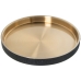 Tray Alexandra House Living Black Golden Metal Circular 37 x 4 x 37 cm