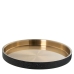 Tray Alexandra House Living Black Golden Metal Circular 37 x 4 x 37 cm