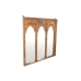 Wall mirror Romimex Brown Wood 150 x 150 x 10 cm Triple