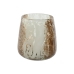 Candleholder Home ESPRIT White Brown Crystal 12 x 12 x 12,5 cm