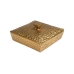 Decorative box Romimex Golden Aluminium Hammered 18 x 9 x 18 cm