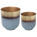 Conjunto de vasos Alexandra House Living Dourado Celeste Metal (2 Peças)