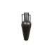 Vase Romimex Black Ceramic Streched 60 x 165 x 60 cm With handles