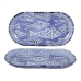 Snack tray Romimex Blue Glass Rectangular 27 x 3 x 15 cm