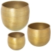 Plantenbakkenset Alexandra House Living Gouden Aluminium (3 Onderdelen)