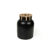 Vase Romimex Black Natural Ceramic Rattan 15 x 17 x 15 cm