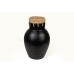 Vase Romimex Black Natural Ceramic Rattan 16 x 30 x 16 cm