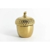 Decorative box Romimex Golden Ceramic Acorn 11 x 17 x 11 cm