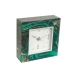 Orologio da Tavolo Romimex Verde Trasparente Crema Vetro 14 x 14 x 4 cm