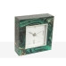 Horloge de table Romimex Vert Transparent Crème verre 14 x 14 x 4 cm