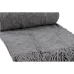 Manta Romimex Gris Con flecos 130 x 200 x 1 cm