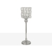 Candleholder Romimex Silver Metal Glass 13 x 40 x 13 cm Wineglass