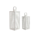 Farolas Home ESPRIT Blanco Hierro 17 x 17 x 44 cm (2 Piezas)