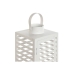 Lampioni Home ESPRIT Bianco Ferro 17 x 17 x 44 cm (2 Pezzi)