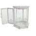 Farolas Home ESPRIT Blanco Metal Cristal Shabby Chic Acabado envejecido 18 x 16 x 35 cm (2 Piezas)