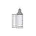 Ielas lampa Home ESPRIT Sudrabains Dabisks Stikls Egle Austrumniecisks 24 x 24 x 70 cm (2 Daudzums)