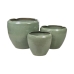 Conjunto de vasos Romimex Verde Porcelana (3 Peças)