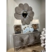 Miroir mural Romimex Noir 7 x 122 x 122 cm Fleur