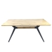 Side table Romimex Black Beige Metal MDF Wood 180 x 75 x 90 cm