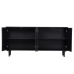 Credenza Romimex Marrone Nero Legno Osso 40 x 80 x 160 cm