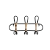 Wall mounted coat hanger Romimex Musta korihuonekalut 40 x 21 x 8 cm