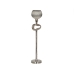 Candleholder Romimex Beige Silver Glass Aluminium 12 x 56 x 12 cm Ball