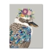 Painting Romimex Multicolour Canvas Flowers Bird 60 x 80 x 3 cm