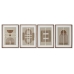 Lienzo Home ESPRIT Blanco Natural Moderno Escandinavo 36 X 2,3 X 50,3 cm (4 Unidades)